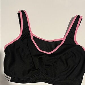 Glamorise Black and Pink Sports Bra 38D